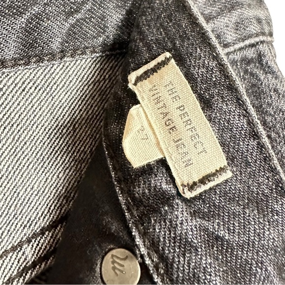 MADEWELL The Perfect Vintage High Rise Jean in Roxstone Wash Knee-Rip Edition - Picture 13 of 16